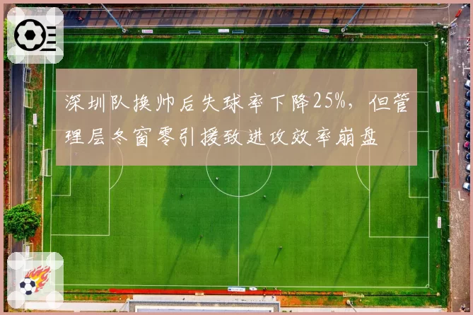 深圳队换帅后失球率下降25%，但管理层冬窗零引援致进攻效率崩盘
